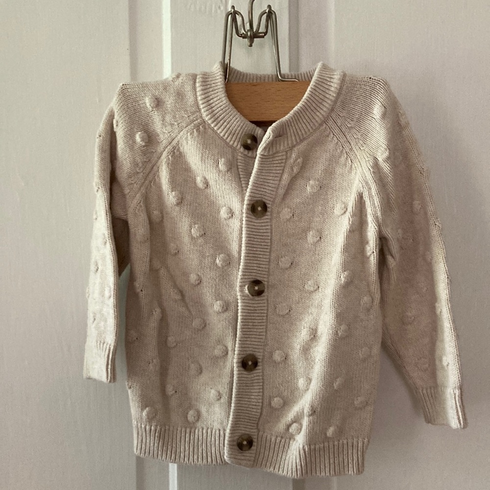 Classic cream cardigan for baby